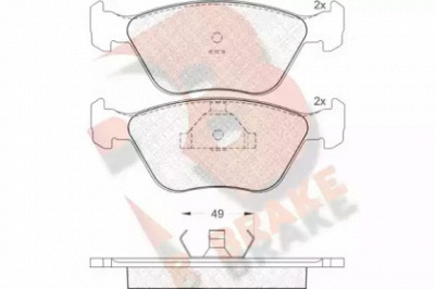 R BRAKE rb0952 -  Комплект тормозных колодок, дисковый тормоз